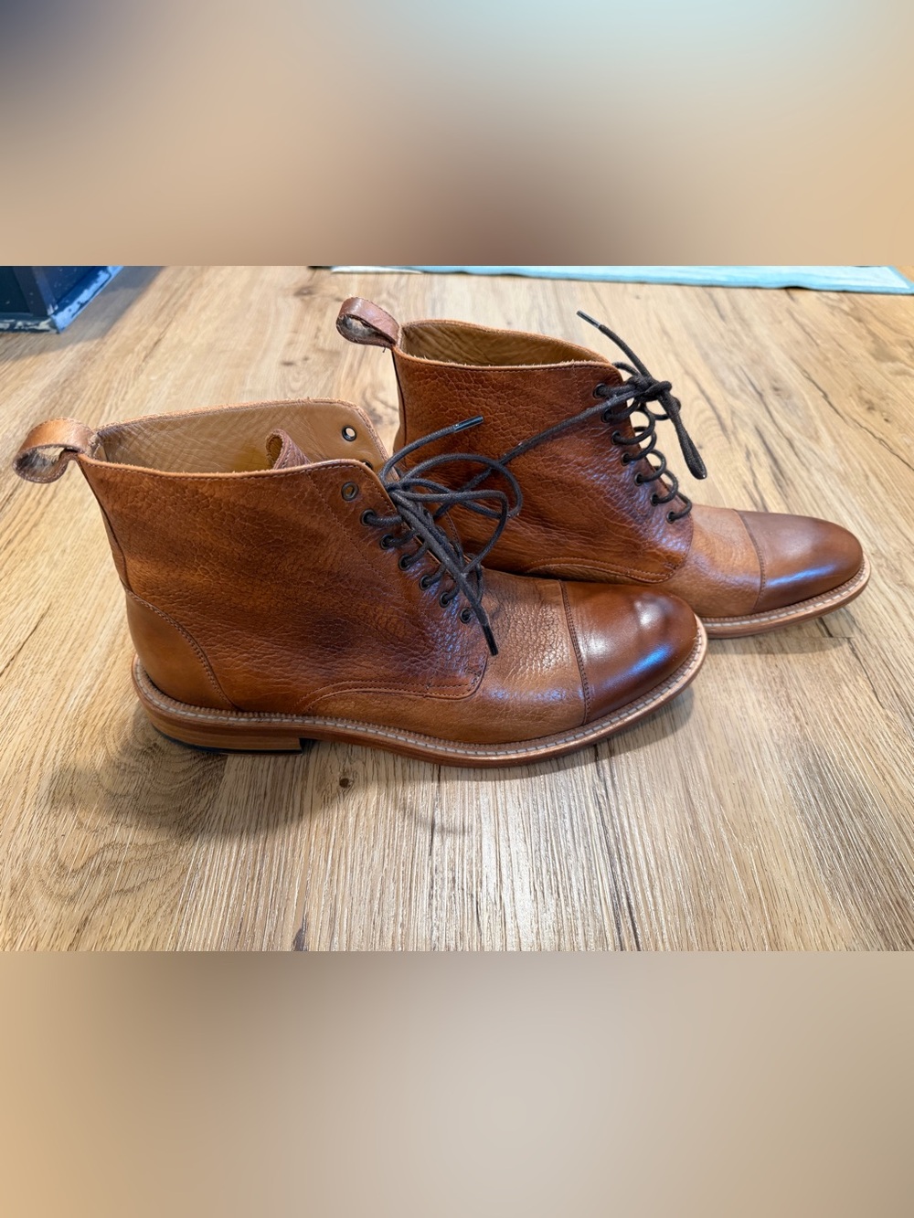 Taft Chestnut Brown Leather Rome Boots